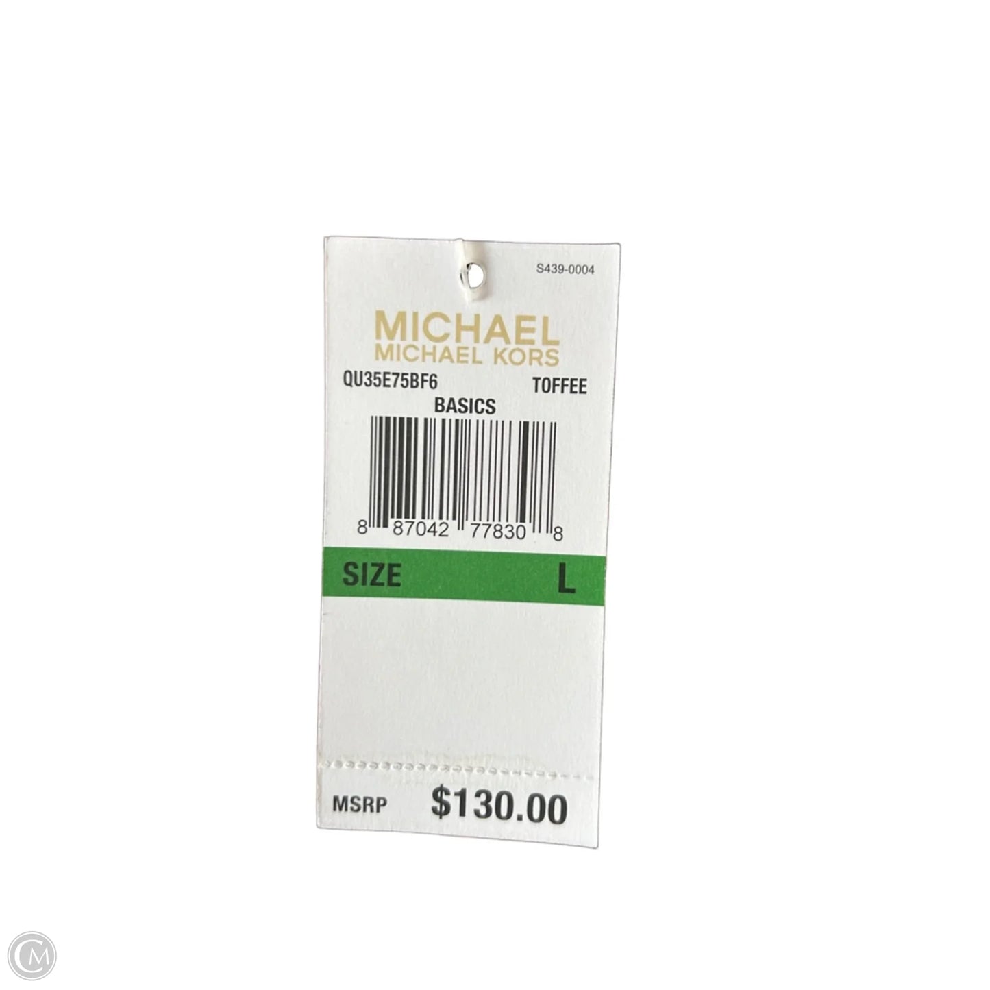 Top Short Sleeve By Michael By Michael Kors In Brown & Tan, Size: L