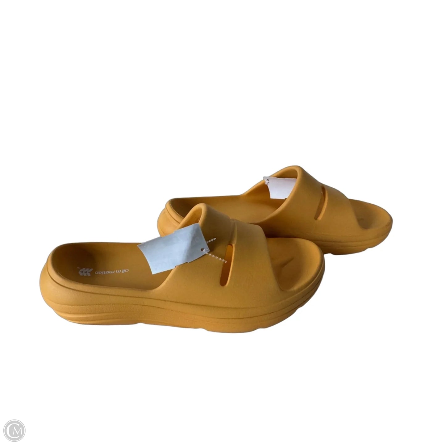 Sandals Flats By All In Motion In Yellow, Size: 10