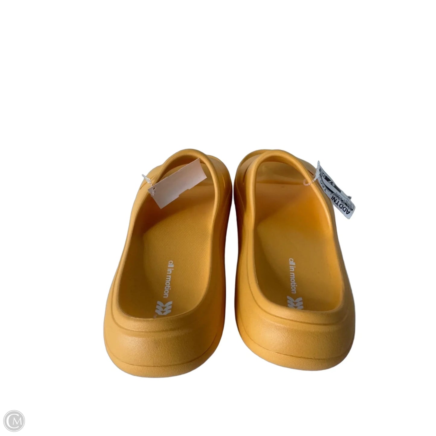 Sandals Flats By All In Motion In Yellow, Size: 10