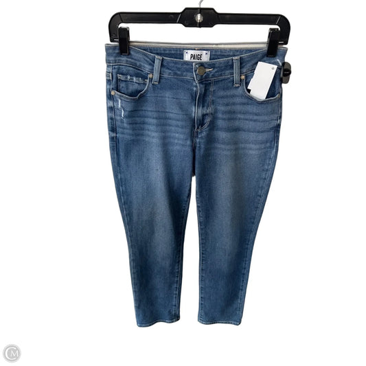 Jeans Straight By Paige In Blue Denim, Size: 0