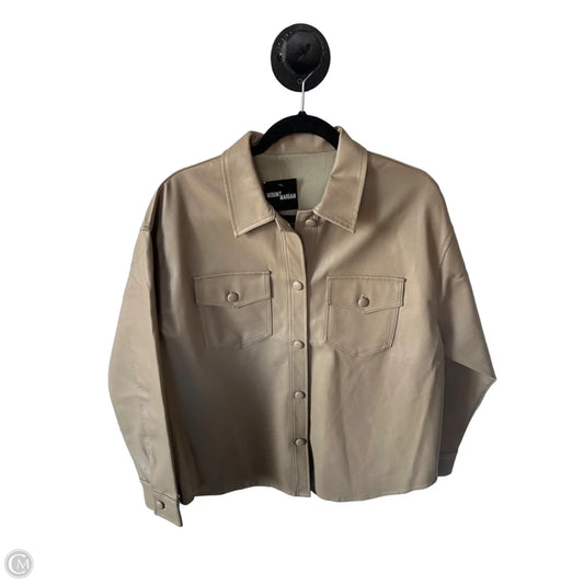 Jacket Shirt By Cme In Tan, Size: M