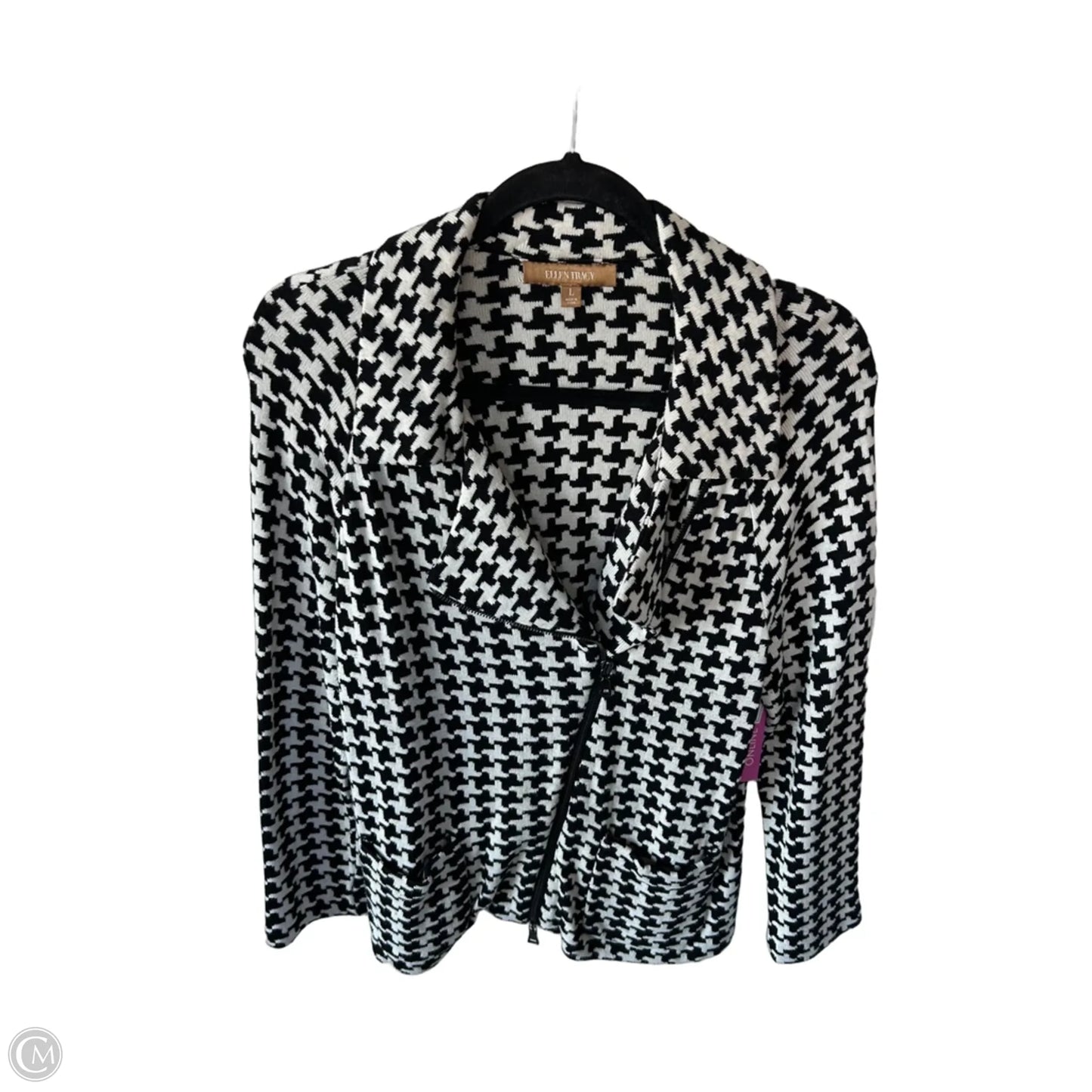 Blazer By Ellen Tracy In Black & White, Size: L
