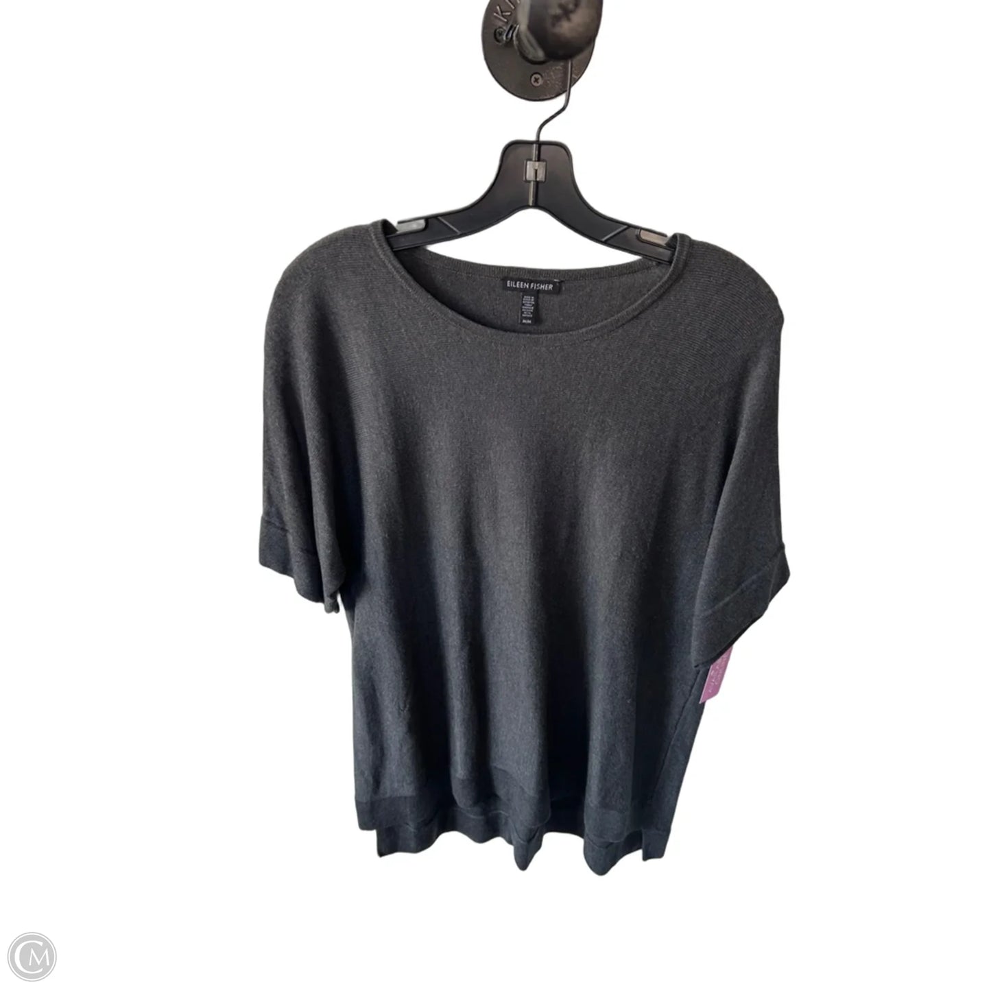 Sweater Short Sleeve By Eileen Fisher In Grey, Size: M
