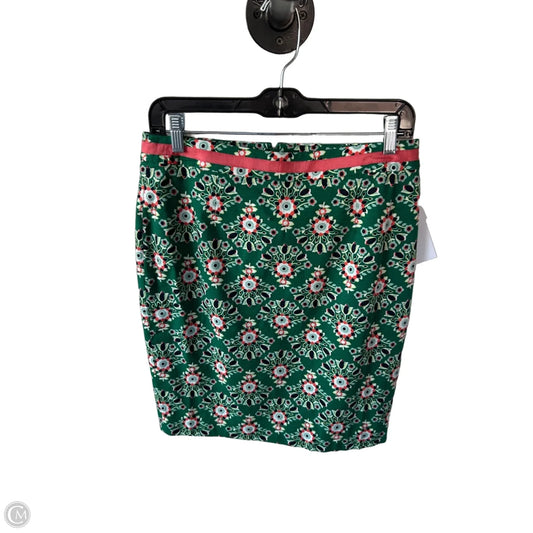 Skirt Mini & Short By Boden In Green & White, Size: 8p
