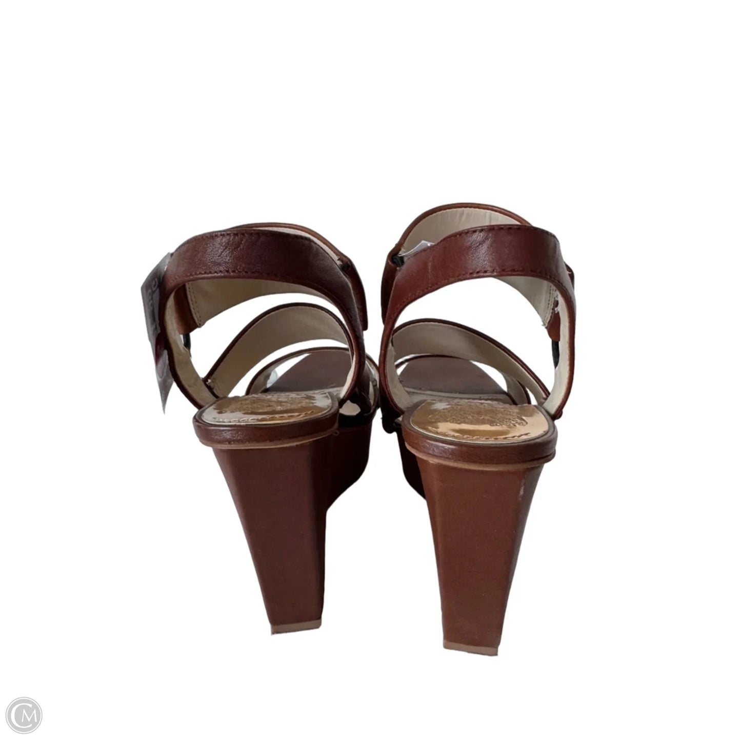 Sandals Heels Wedge By Vince Camuto In Brown, Size: 8.5