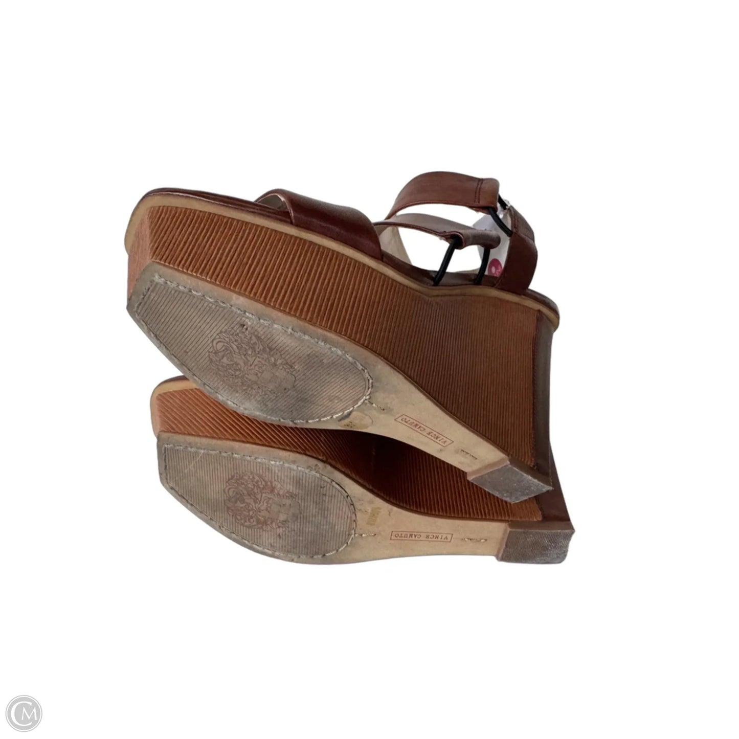 Sandals Heels Wedge By Vince Camuto In Brown, Size: 8.5