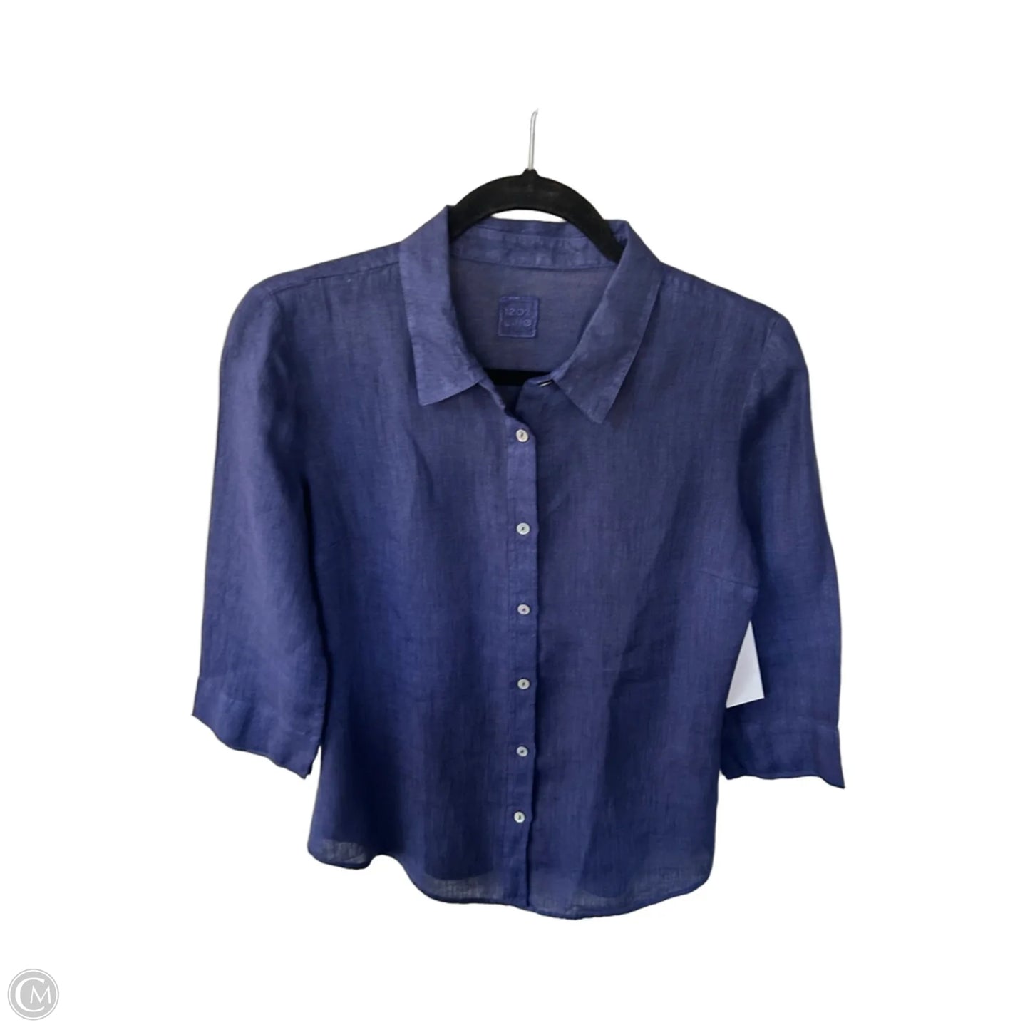Top 3/4 Sleeve By Cmb In Blue, Size: M
