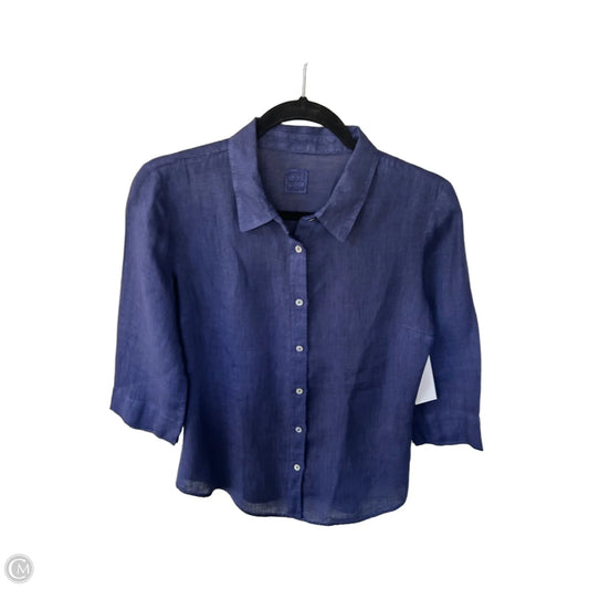 Top 3/4 Sleeve By Cmb In Blue, Size: M