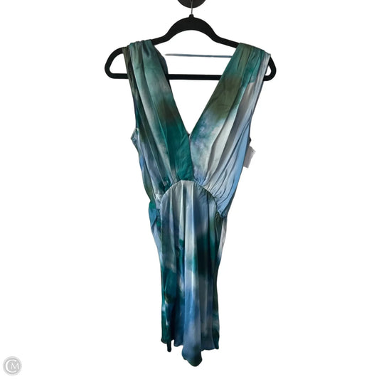 Dress Casual Midi By Banana Republic In Blue & Green, Size: M