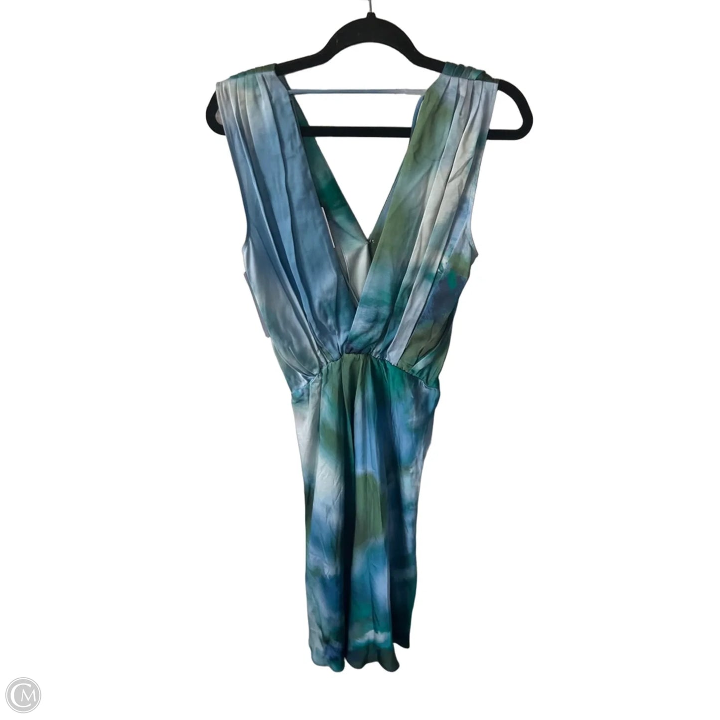 Dress Casual Midi By Banana Republic In Blue & Green, Size: M