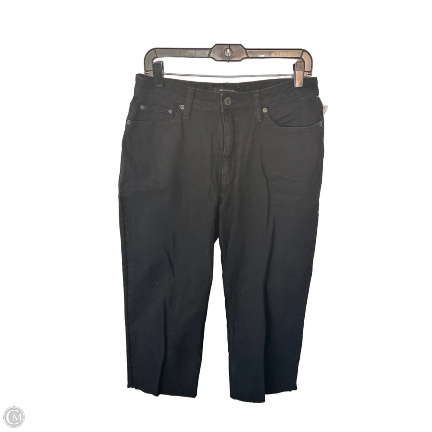 Jeans Wide Leg By Banana Republic In Black Denim, Size: 10