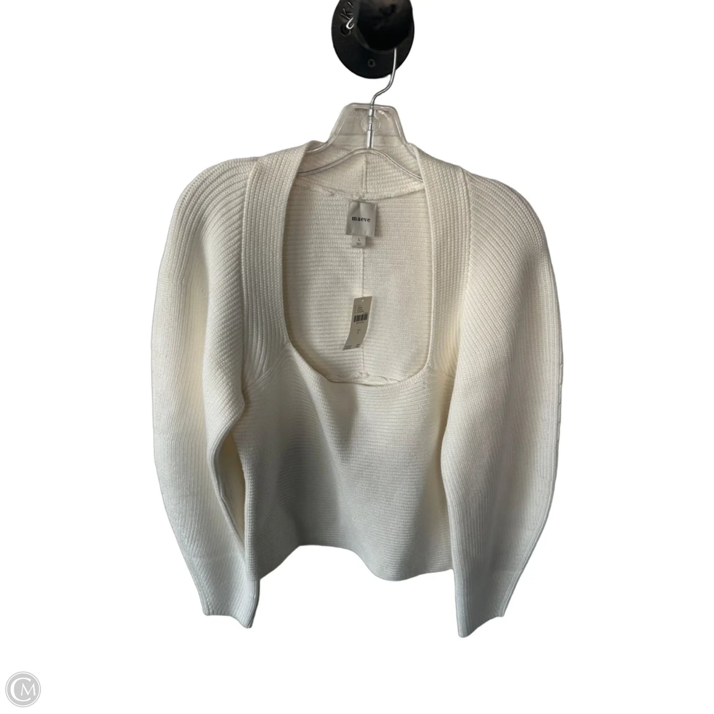 Sweater By Maeve In White, Size: L