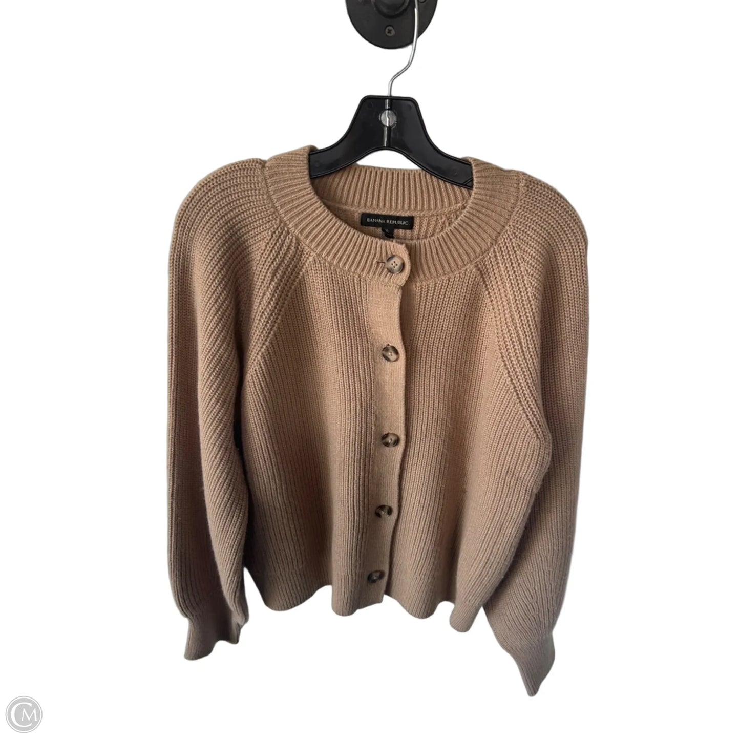 Sweater Cardigan By Banana Republic In Tan, Size: Xl