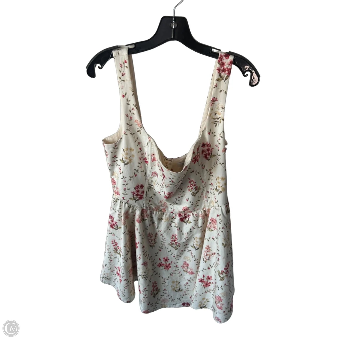 Dress Party Short By Clothes Mentor In Cream & Red, Size: L