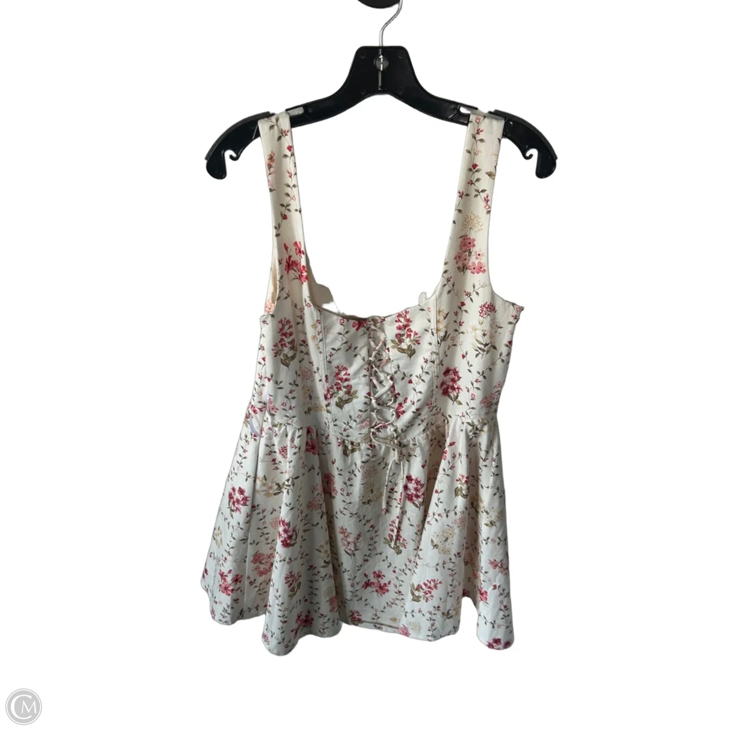 Dress Party Short By Clothes Mentor In Cream & Red, Size: L