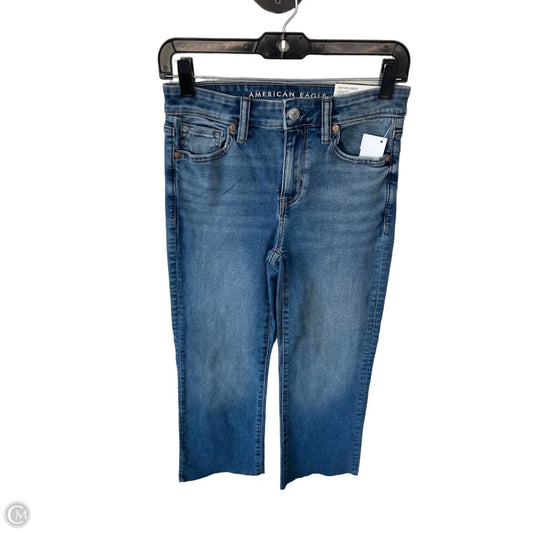 Jeans Boot Cut By American Eagle In Blue Denim, Size: 0