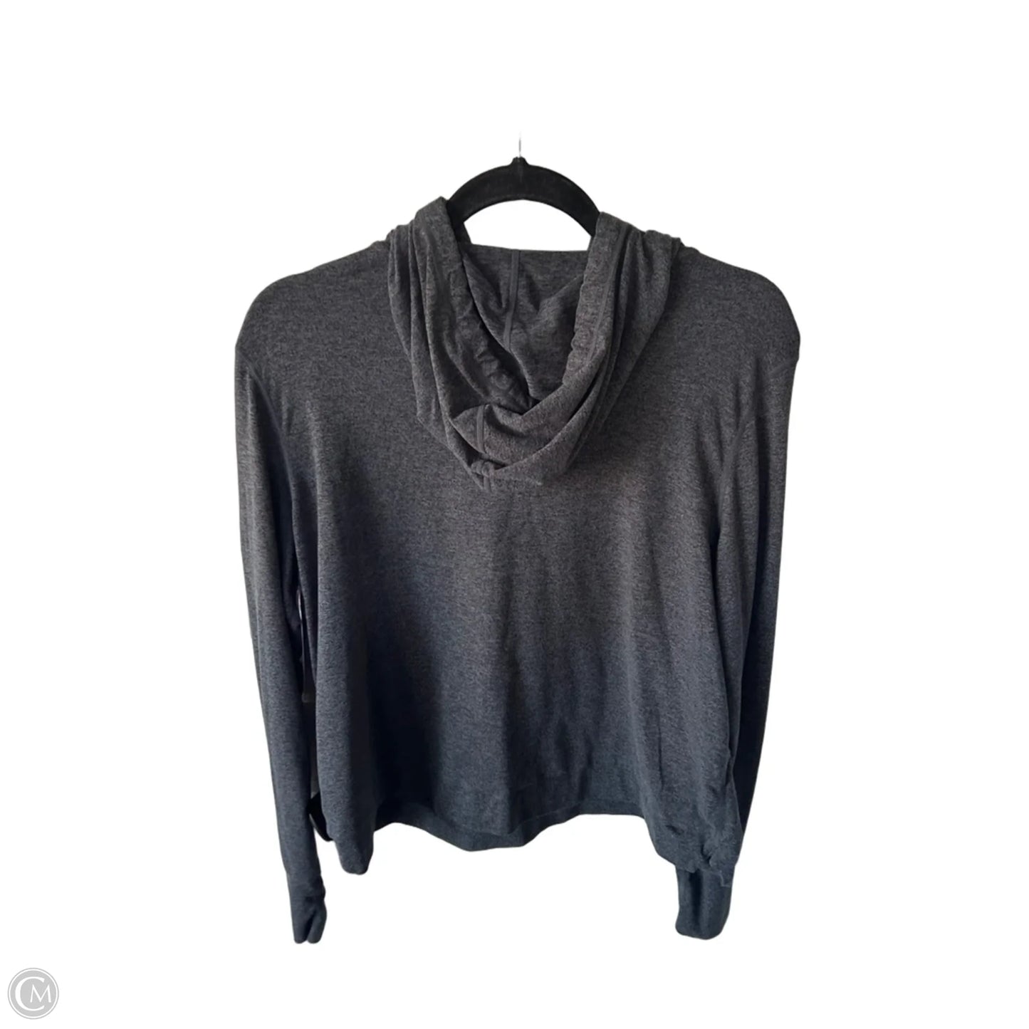Athletic Top Long Sleeve Hoodie By Vuori In Grey, Size: M