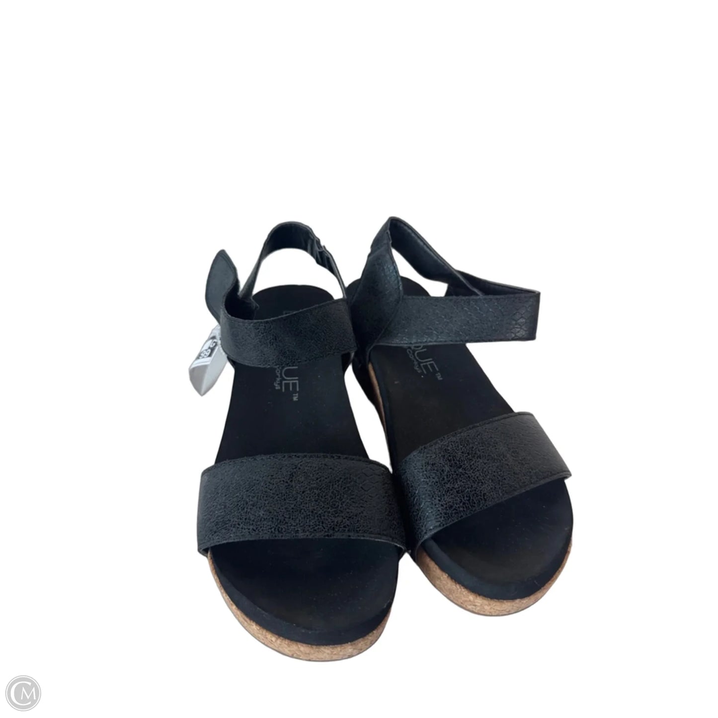 Sandals Heels Wedge By Corkys In Black, Size: 6