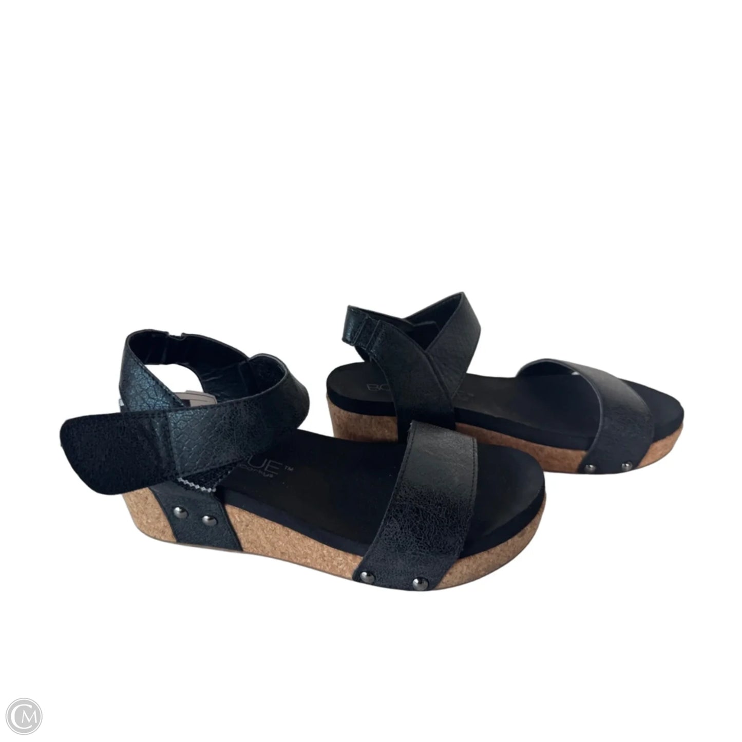 Sandals Heels Wedge By Corkys In Black, Size: 6