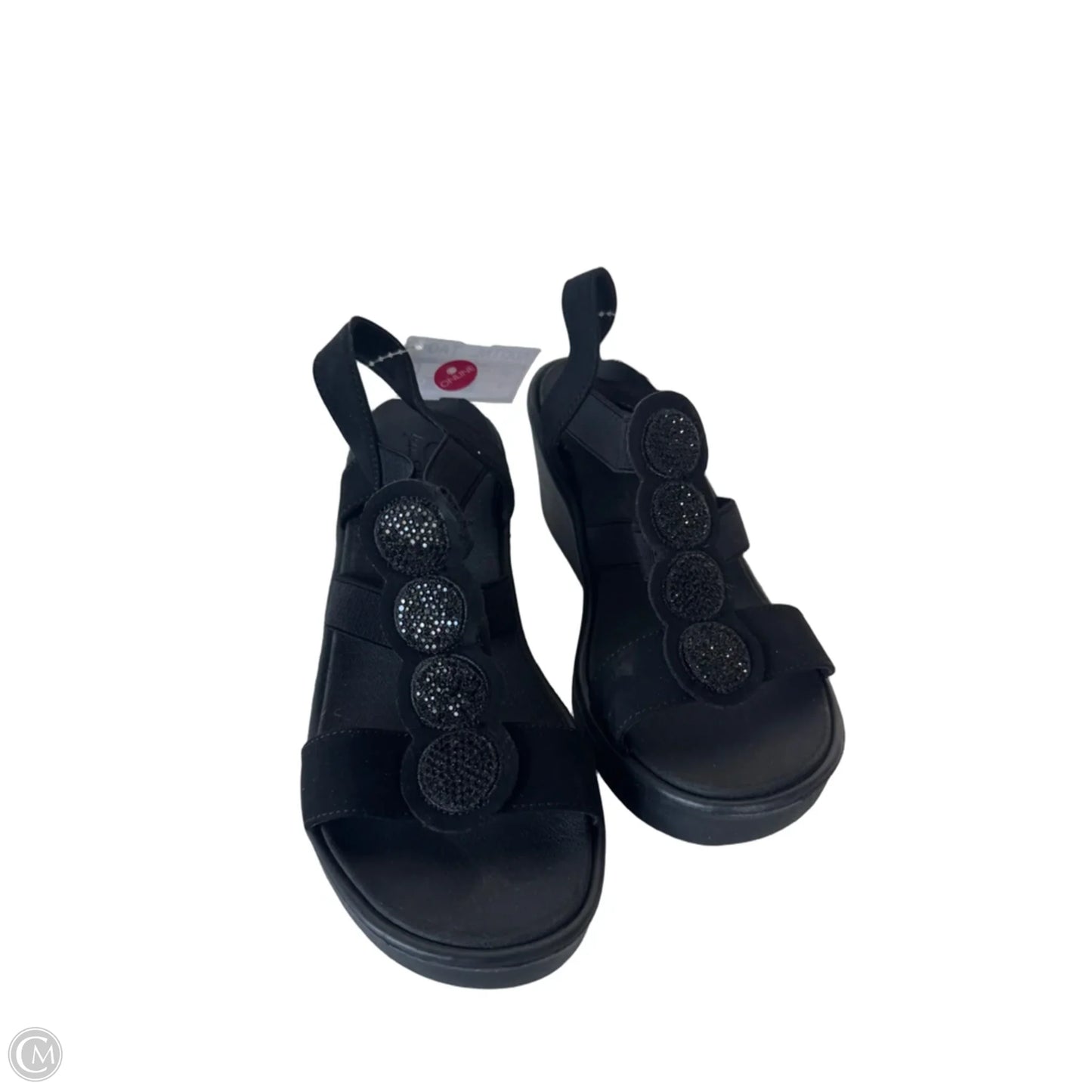 Sandals Heels Wedge By Skechers In Black, Size: 6
