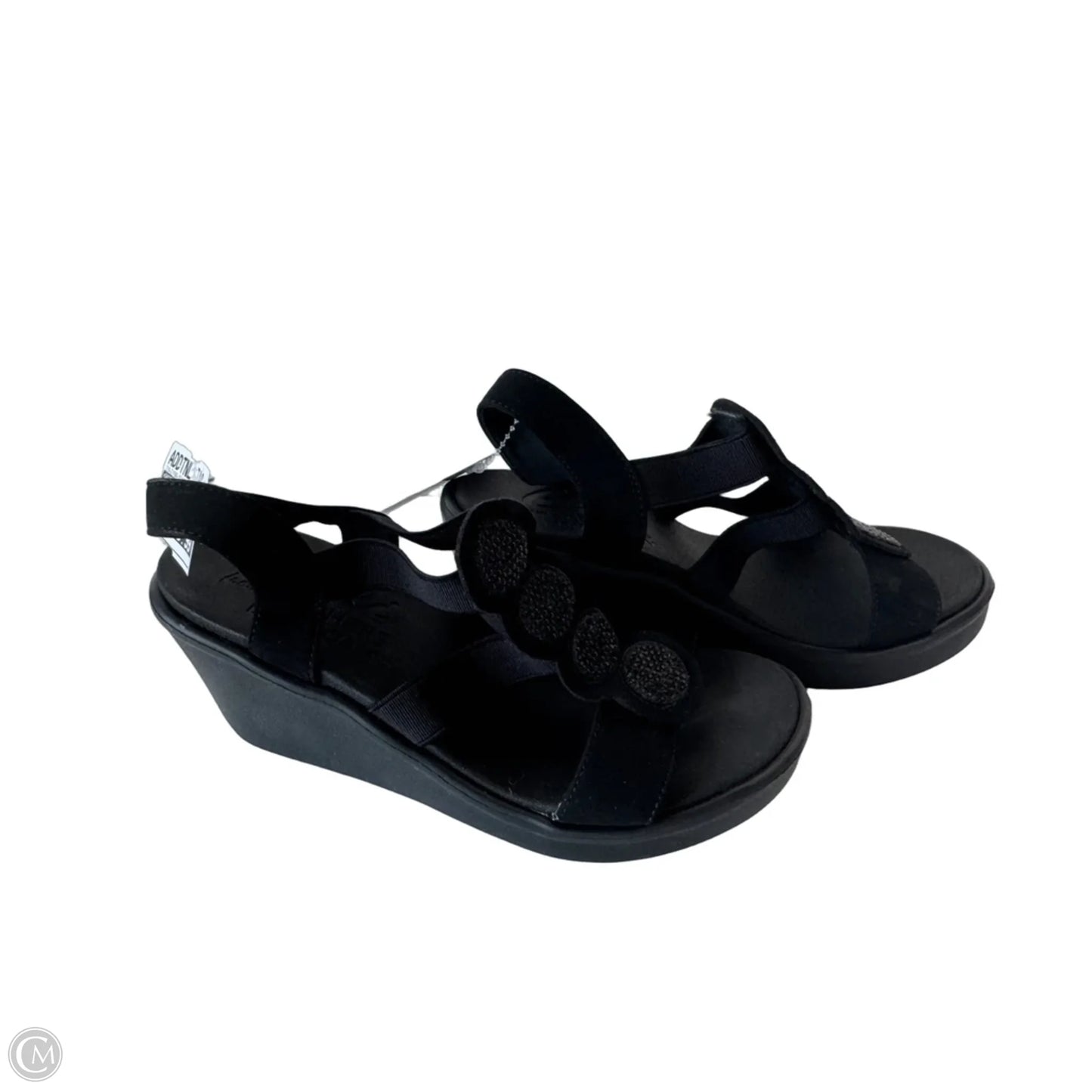 Sandals Heels Wedge By Skechers In Black, Size: 6