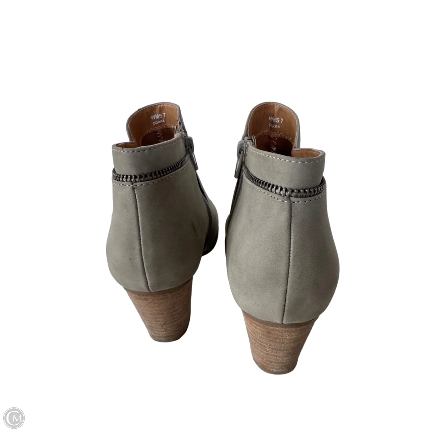 Boots Ankle Heels By Report In Grey, Size: 7