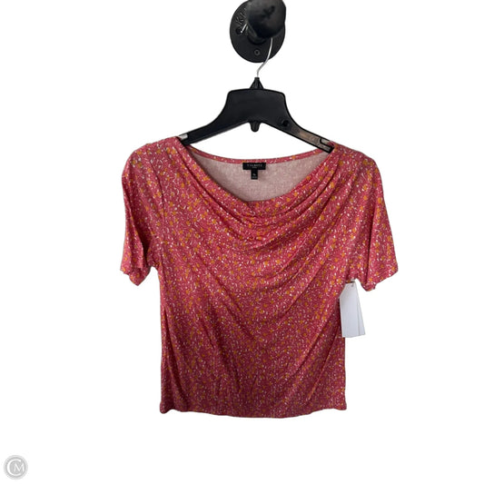 Top Short Sleeve By Talbots In Pink & Yellow, Size: Mp