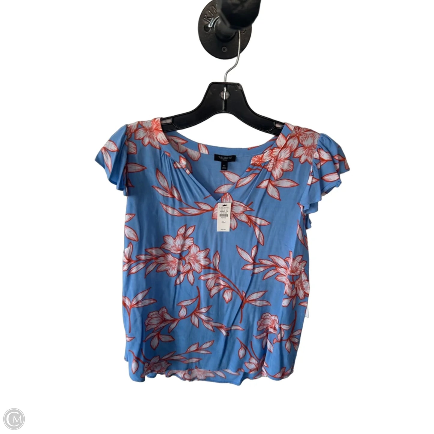 Top Short Sleeve By Talbots In Blue & Orange, Size: Mp