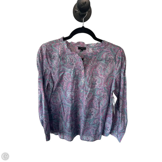 Top Long Sleeve By Talbots In Purple, Size: Mp