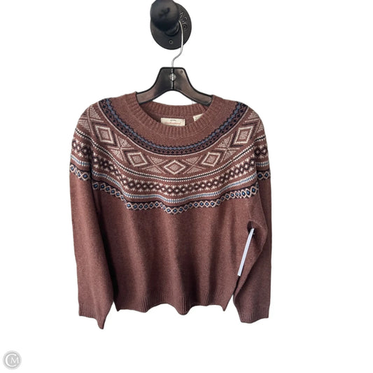 Sweater By Weatherproof In Brown, Size: S