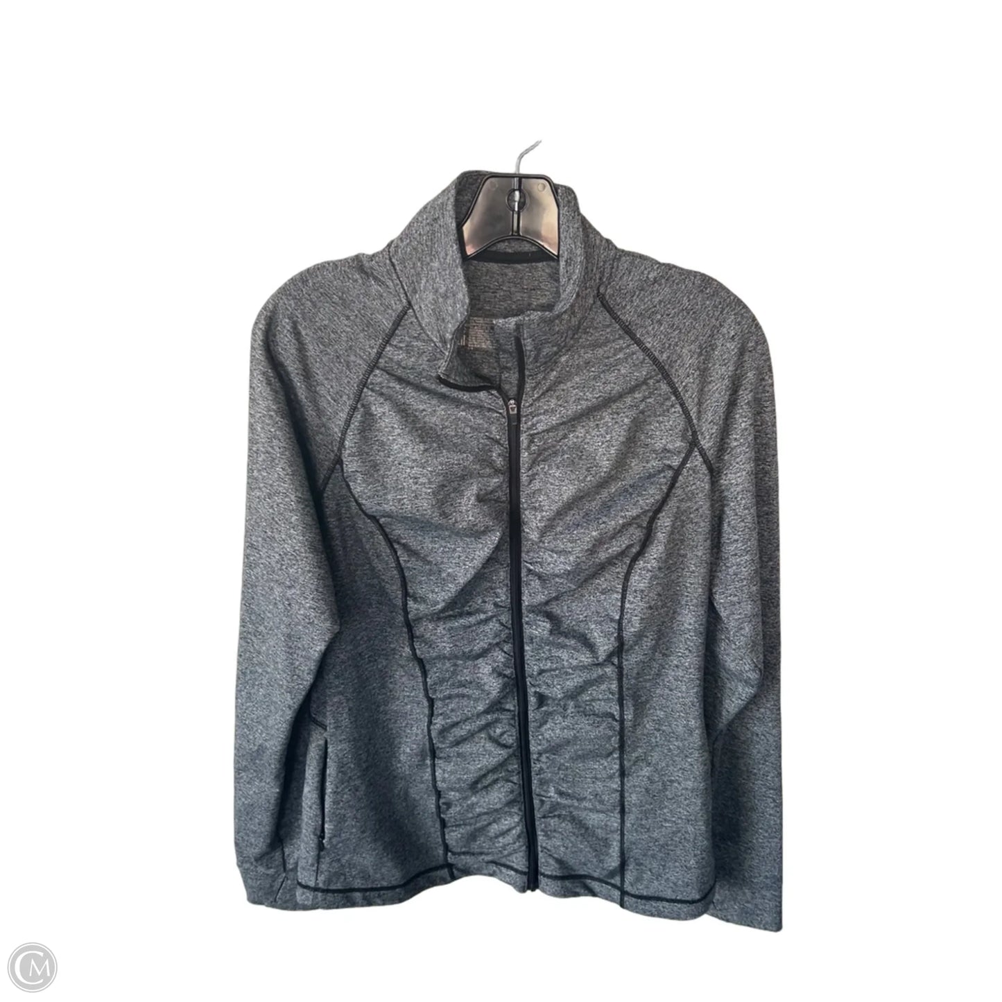 Athletic Sweatshirt Collar By Victorias Secret In Grey, Size: L