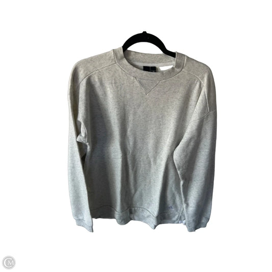 Athletic Sweatshirt Crewneck By Adidas In Grey, Size: M