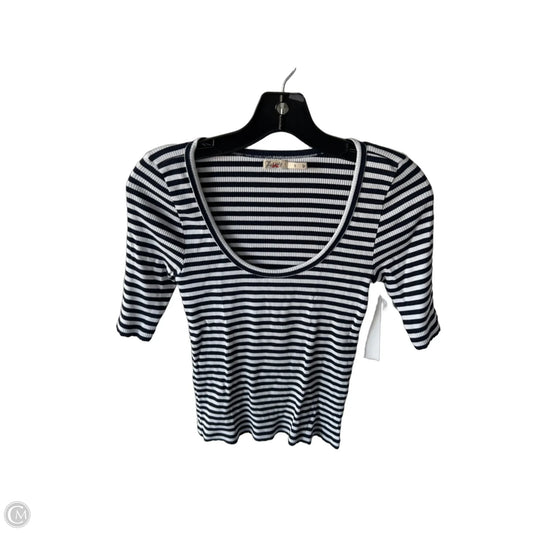 Top Short Sleeve By Faherty In Blue & White, Size: S