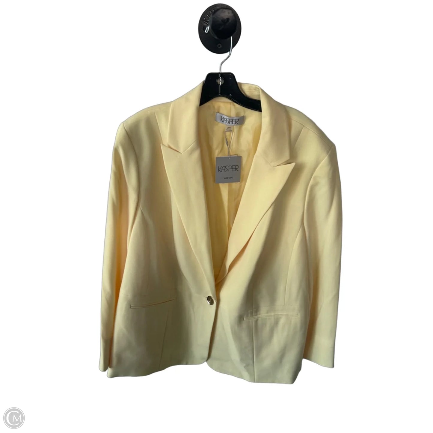 Blazer By Kasper In Yellow, Size: 1x