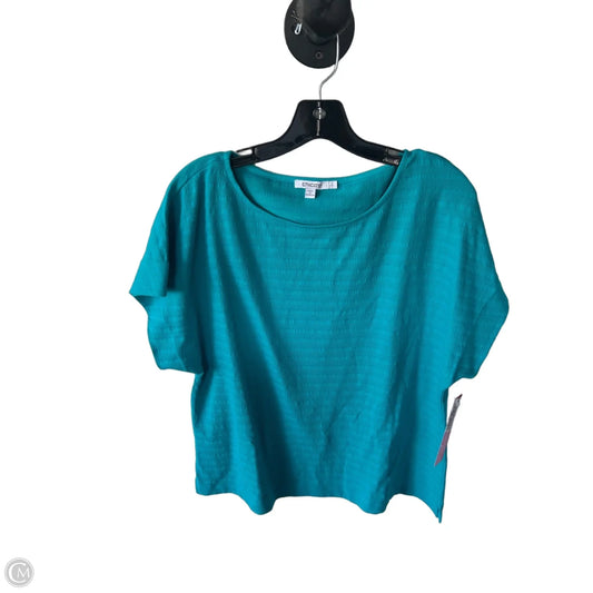 Top Short Sleeve By Chicos In Blue, Size: L