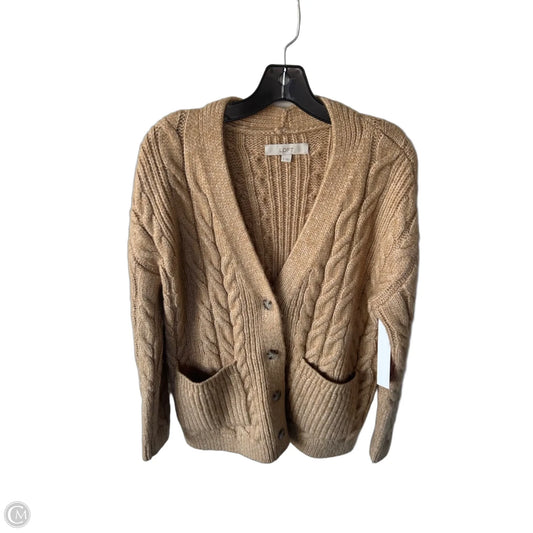 Sweater Cardigan By Loft In Tan, Size: S