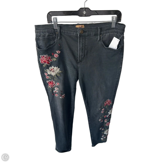 Jeans Skinny By Driftwood In Black Denim, Size: 14