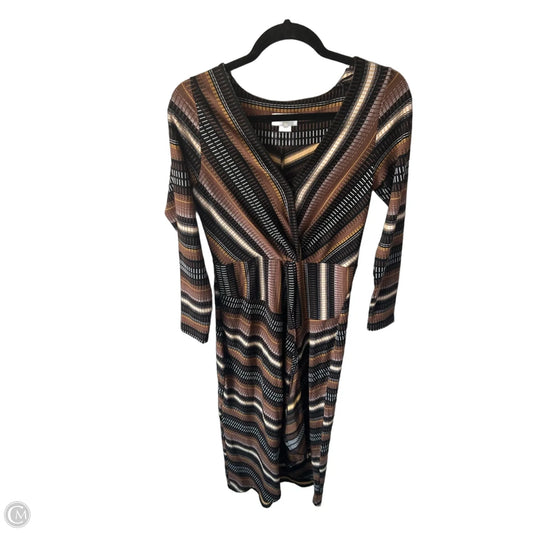 Dress Casual Midi By Maeve In Black & Brown, Size: S