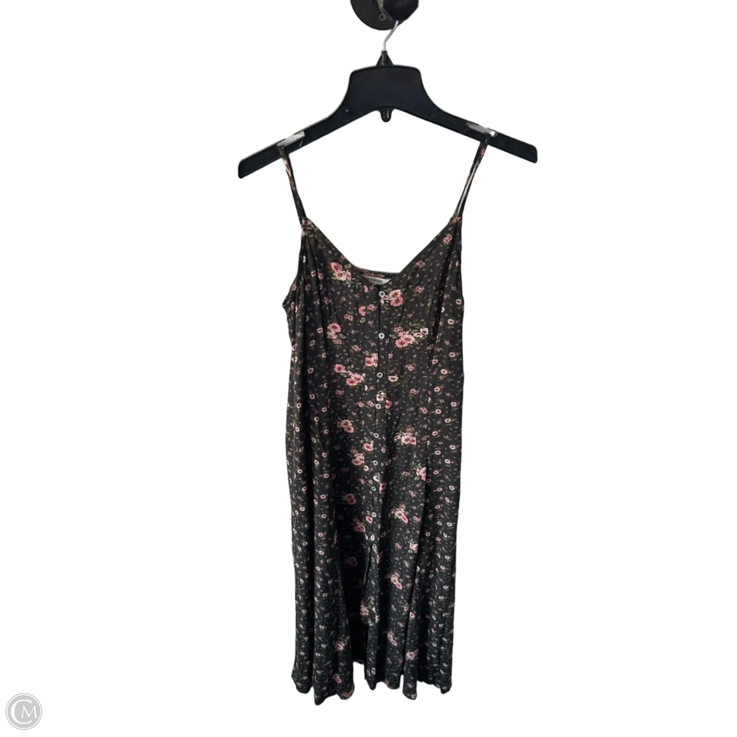 Dress Casual Midi By Lucky Brand In Black & Pink, Size: M