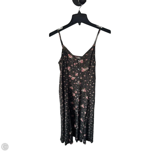 Dress Casual Midi By Lucky Brand In Black & Pink, Size: M