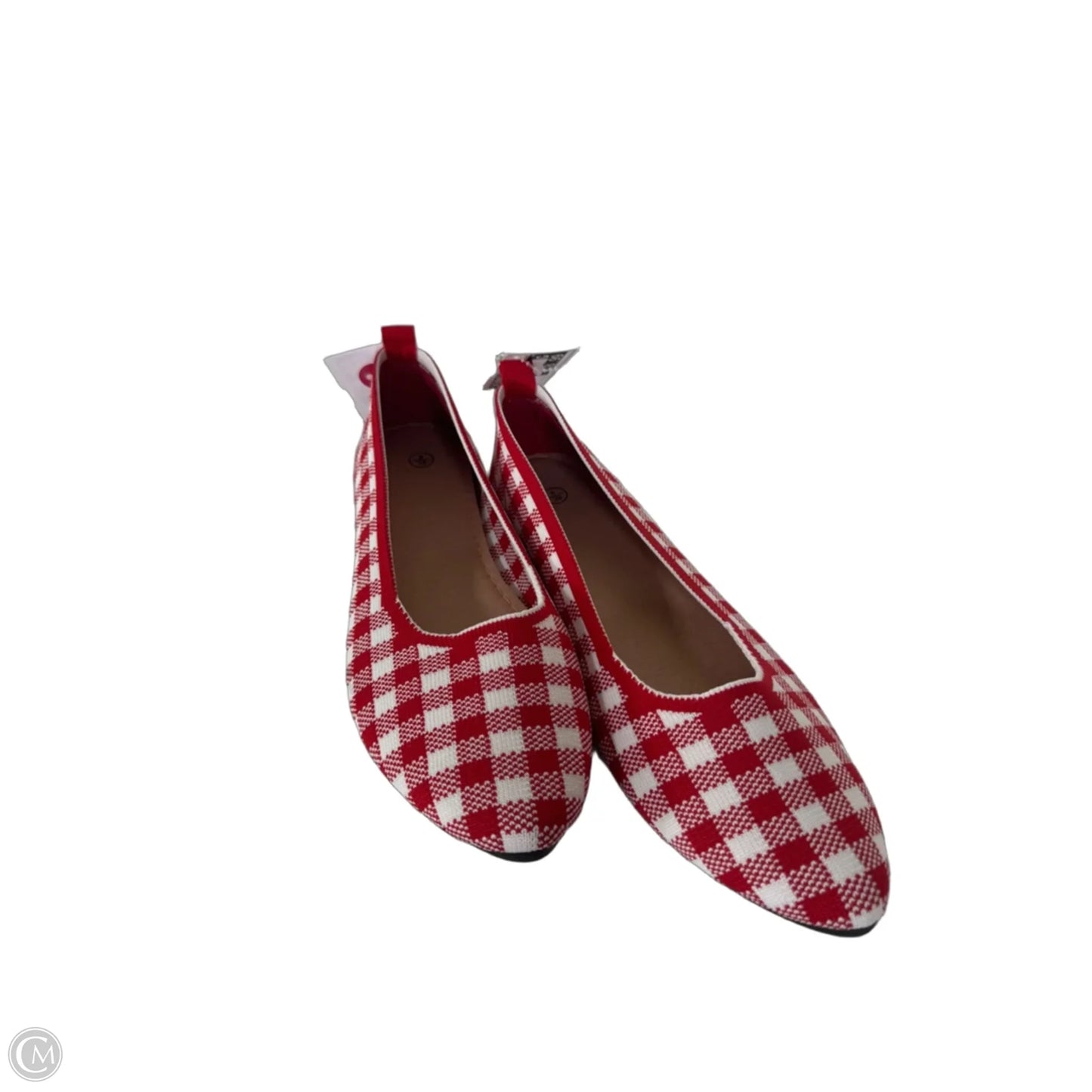 Shoes Flats By Clothes Mentor In Red & White, Size: 8