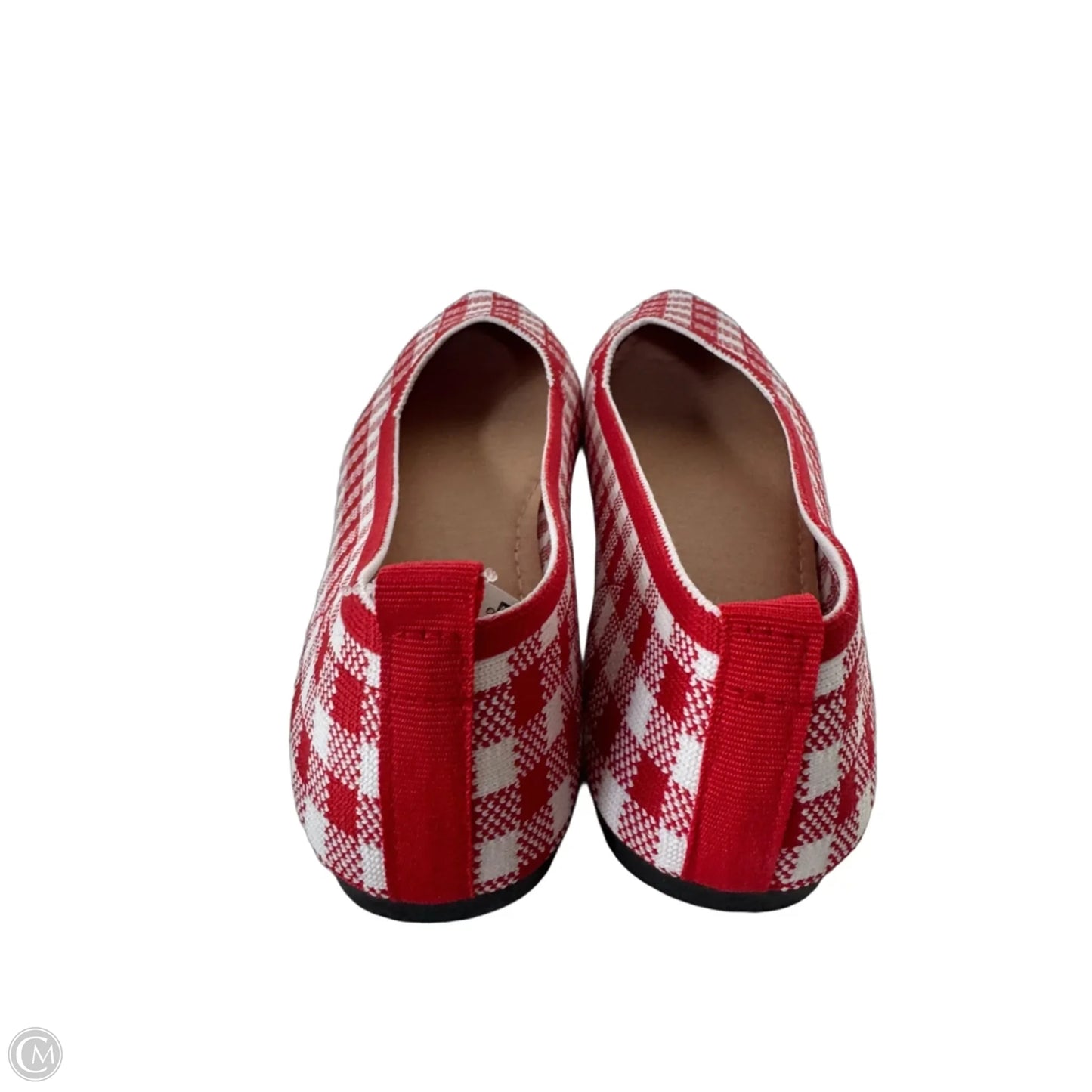 Shoes Flats By Clothes Mentor In Red & White, Size: 8