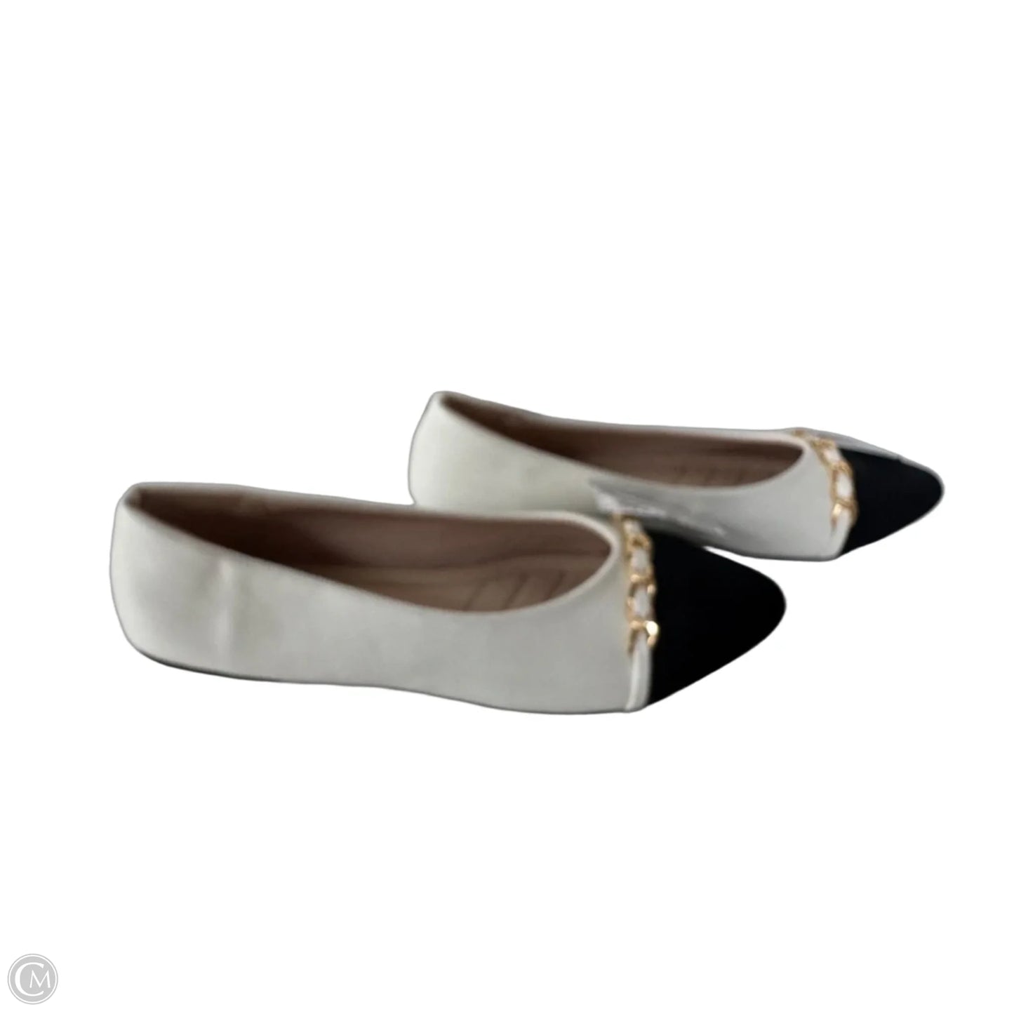 Shoes Flats By Clothes Mentor In Black & White, Size: 8