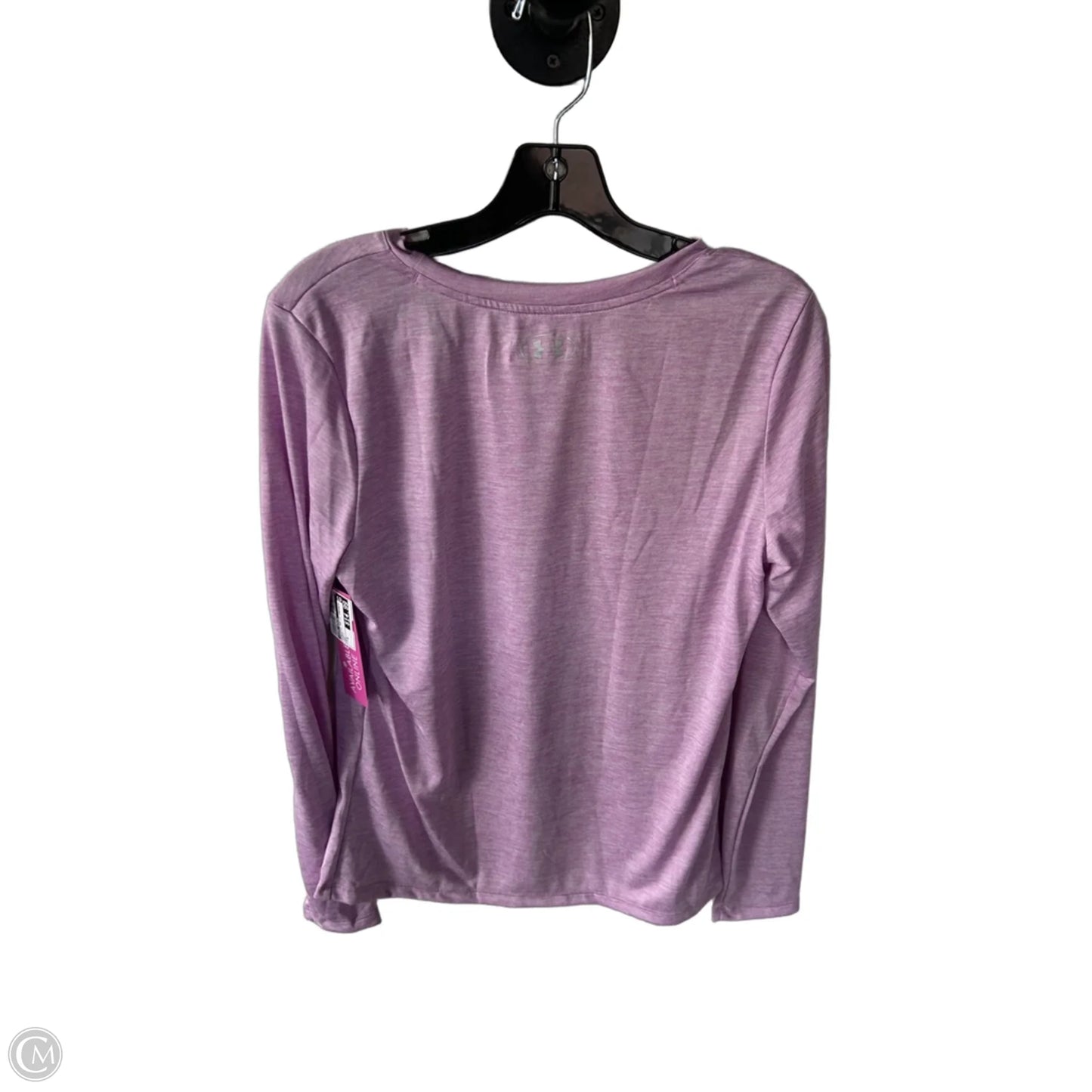 Athletic Top Long Sleeve Crewneck By Under Armour In Purple, Size: M