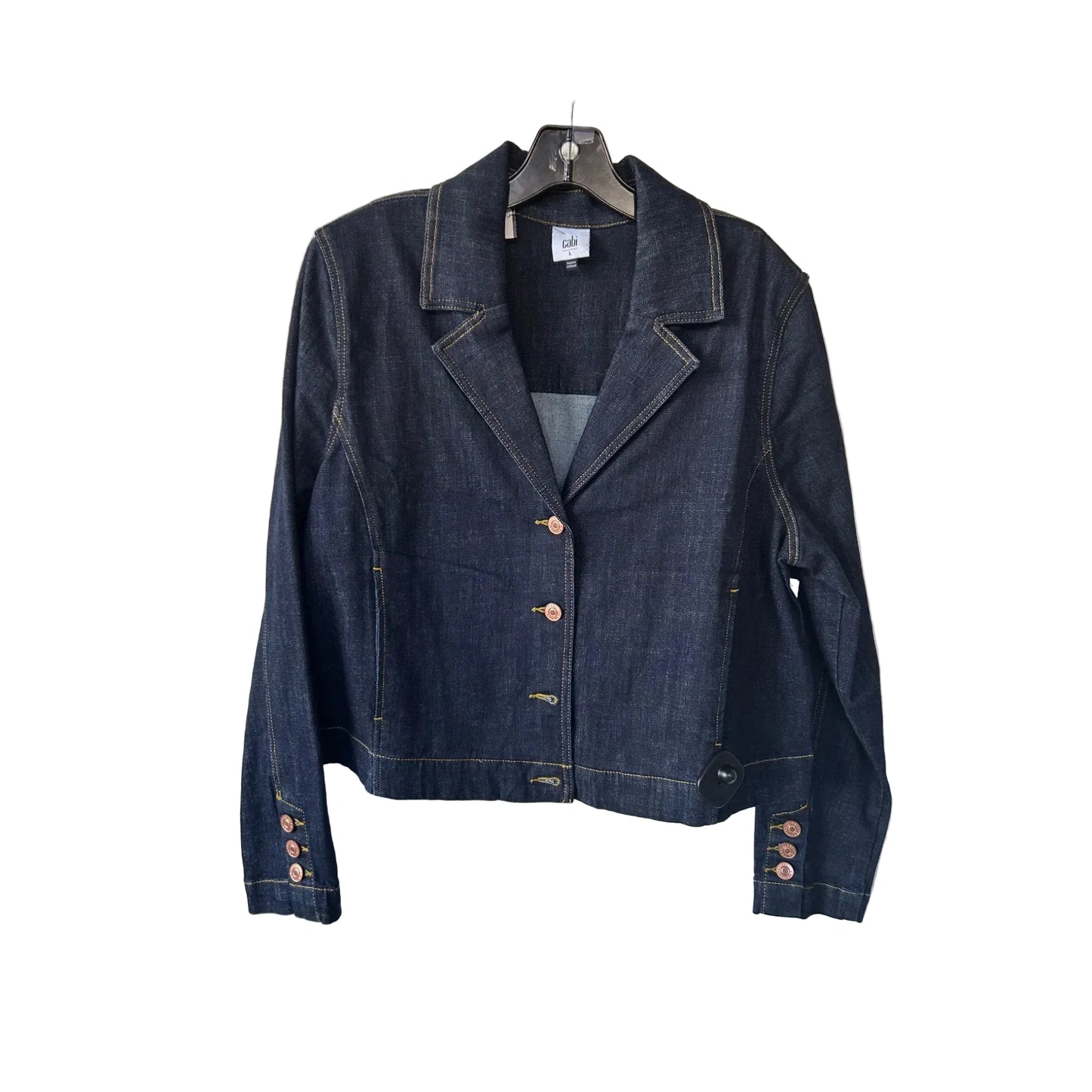 Jacket Denim By Cabi In Blue Denim, Size: L