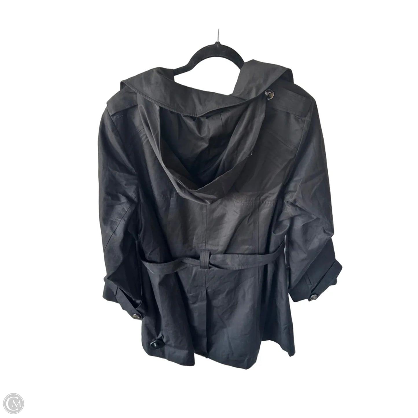 Coat Trench Coat By London Fog In Black, Size: 2x
