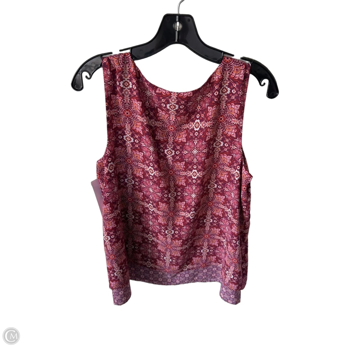 Top Sleeveless By J. Jill In Pink & White, Size: M