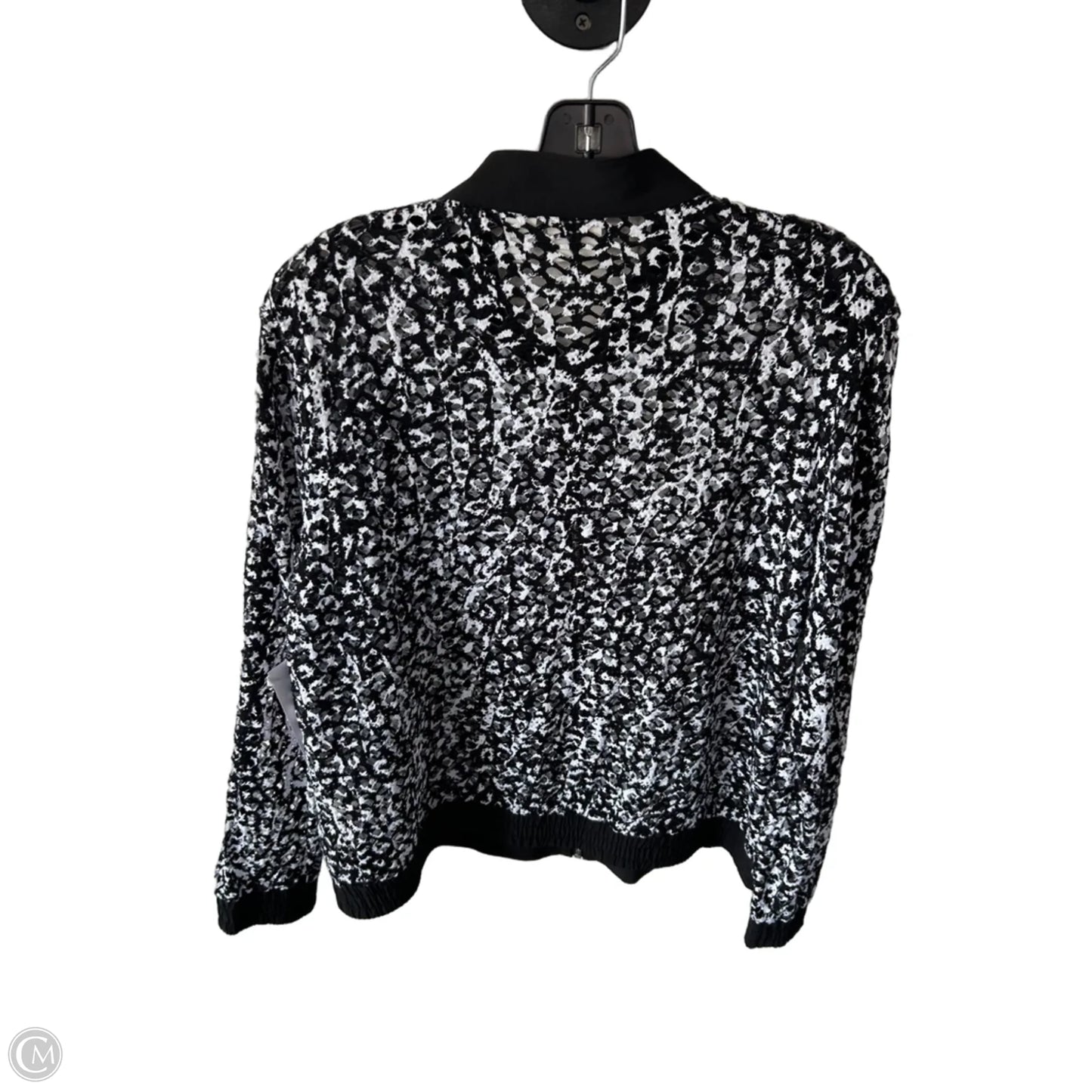 Jacket Other By Zenergy By Chicos In Black & White, Size: L