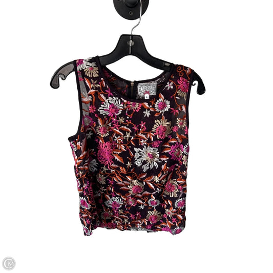 Top Sleeveless By Clothes Mentor In Brown & Pink, Size: L