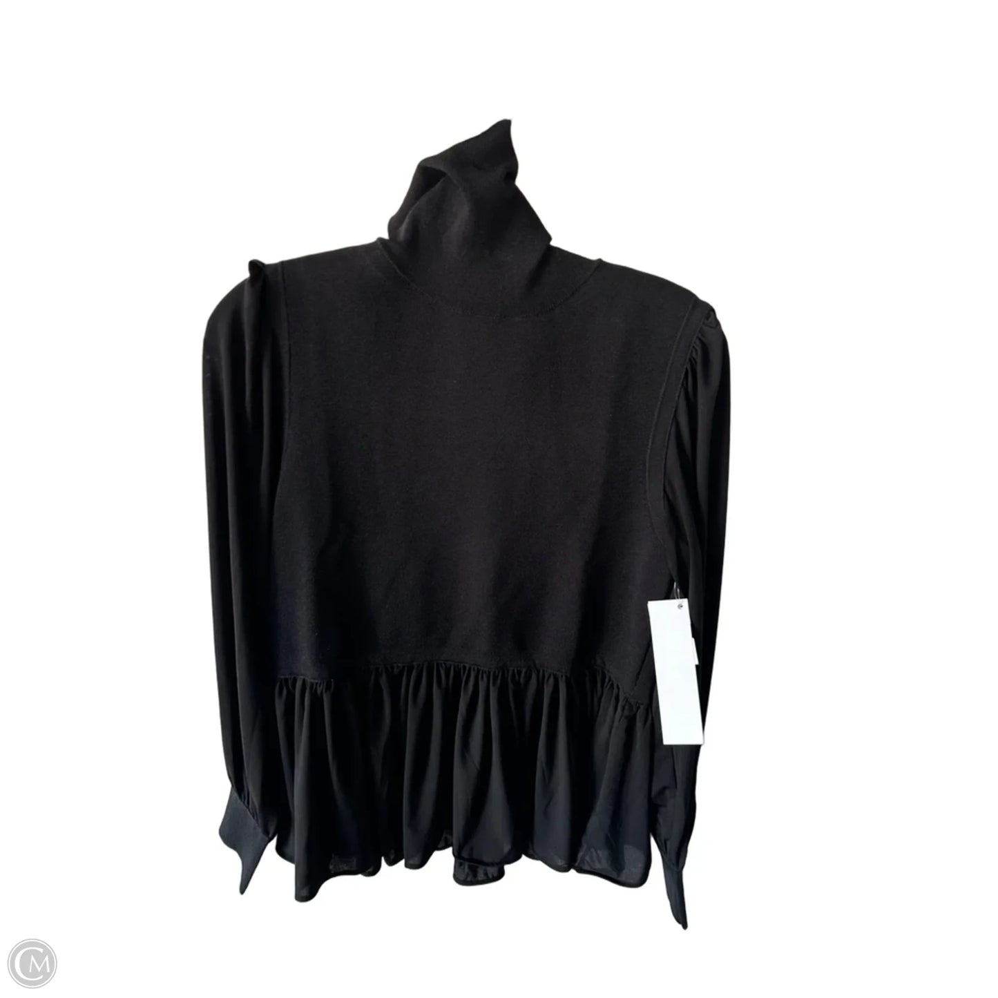 Top Long Sleeve By Ann Taylor In Black, Size: M
